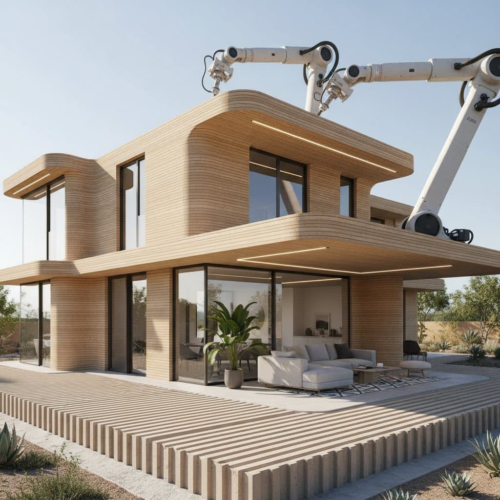 Featured image for 3D Printed Concrete Builds Homes in Just 48 Hours