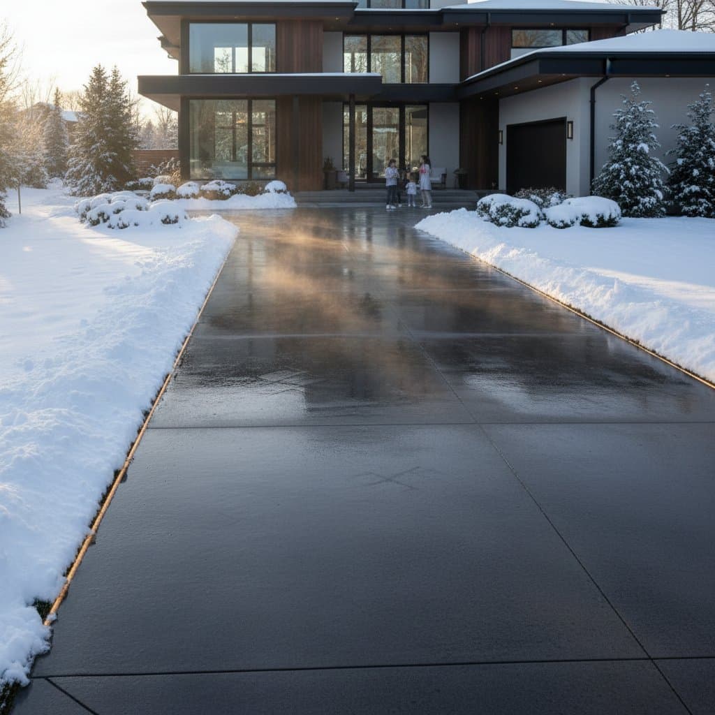 Image for Heated Driveways Melt Snow Automatically All Winter