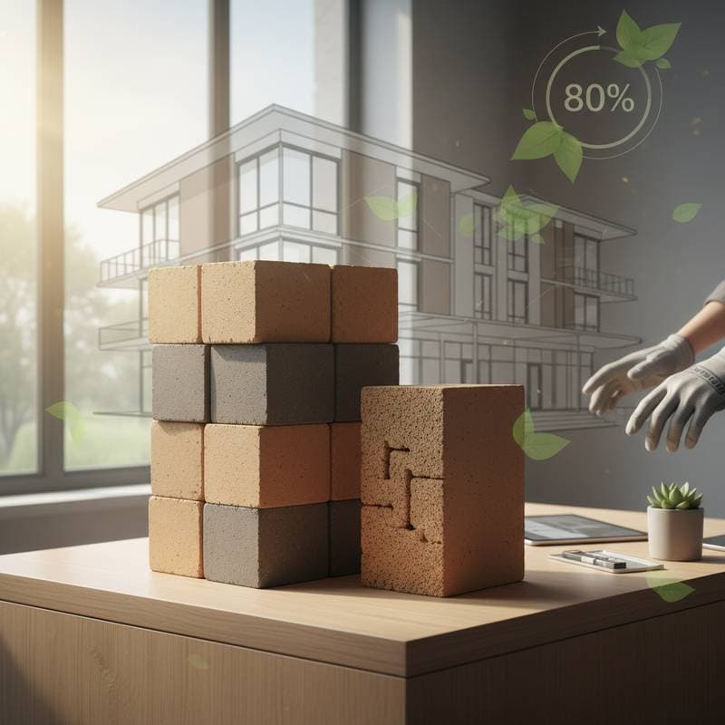 Featured image for Zero-Cement Bricks Cut Carbon by 80% in 2025