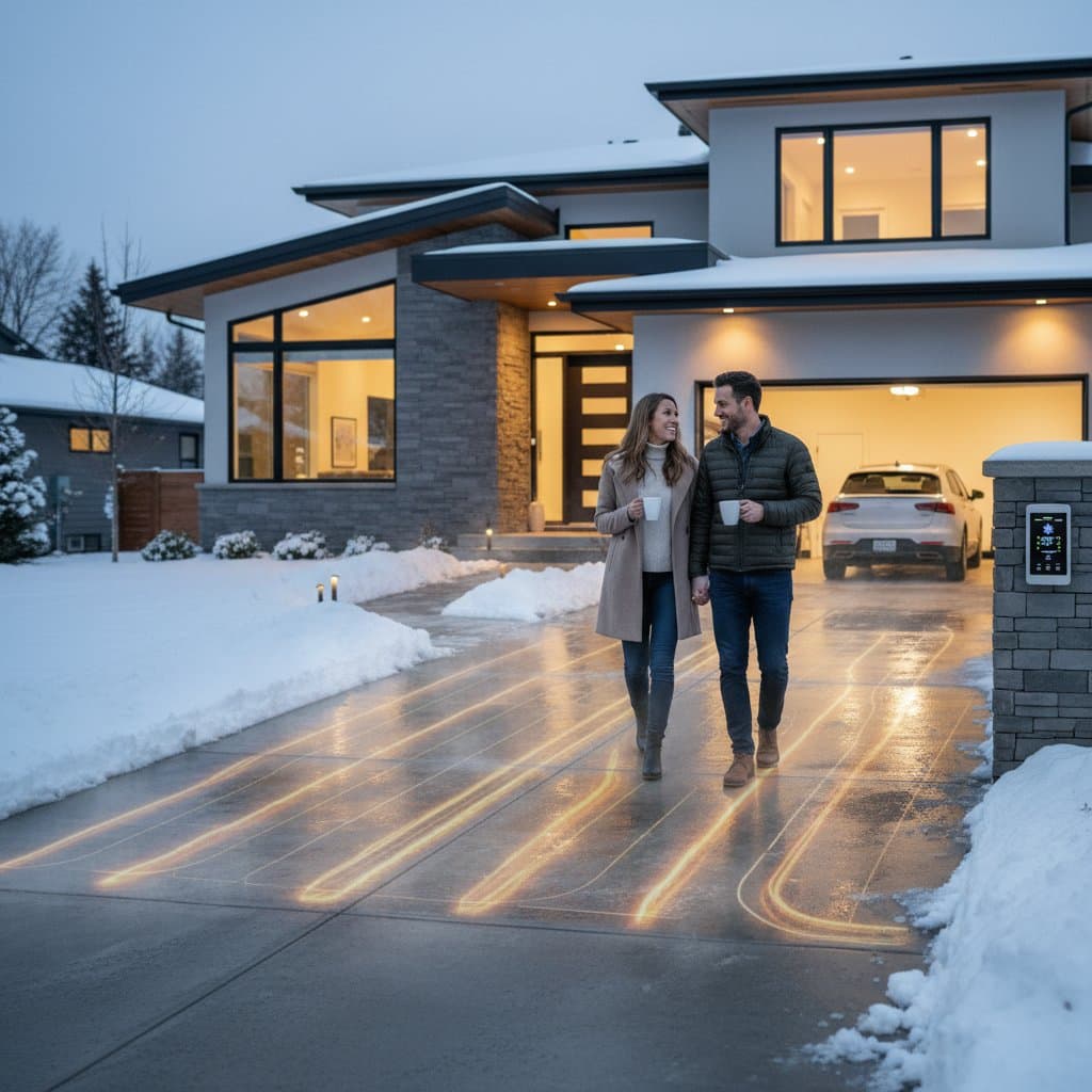 Featured image for Smart Heated Concrete Ends Winter Driveway Work