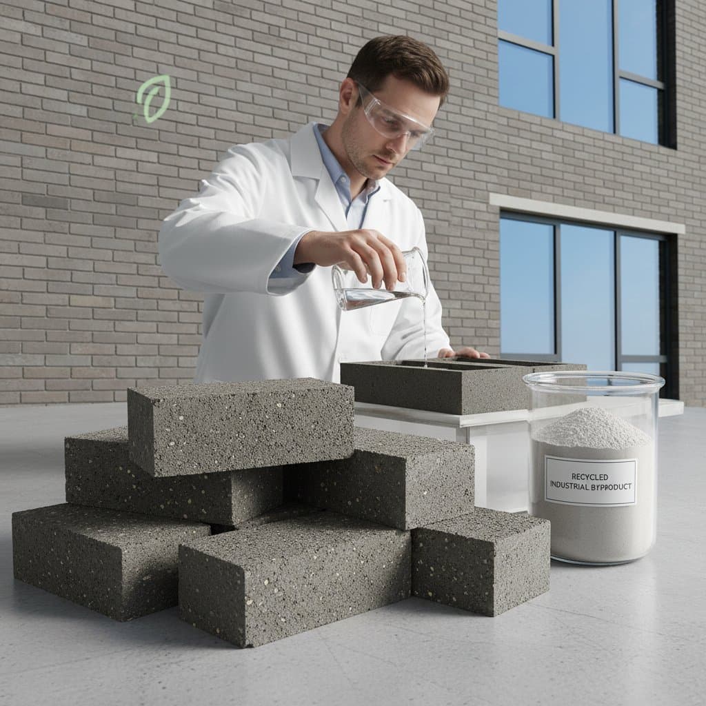 Image for Zero-Cement Bricks Cut Emissions Using Fly Ash Chemistry