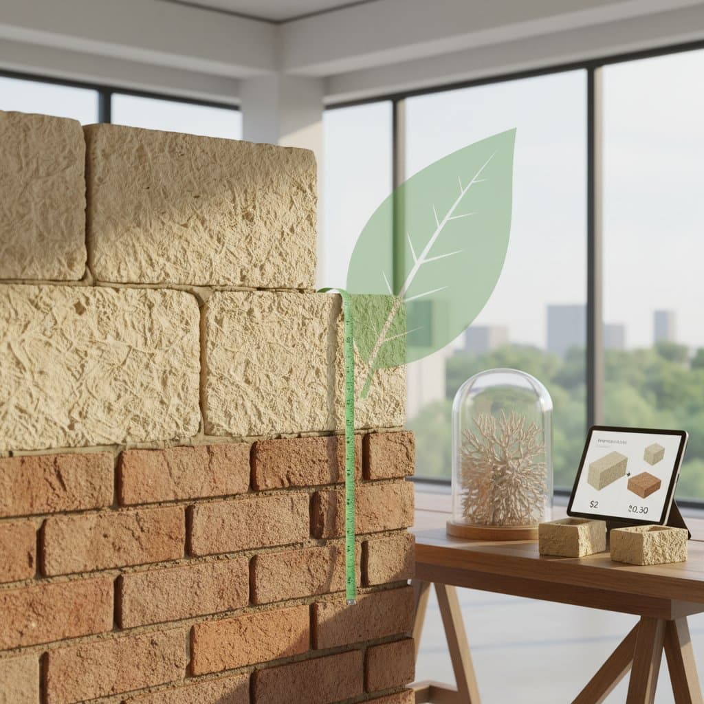Fungus Bricks Cost $2 vs Traditional Clay Masonry