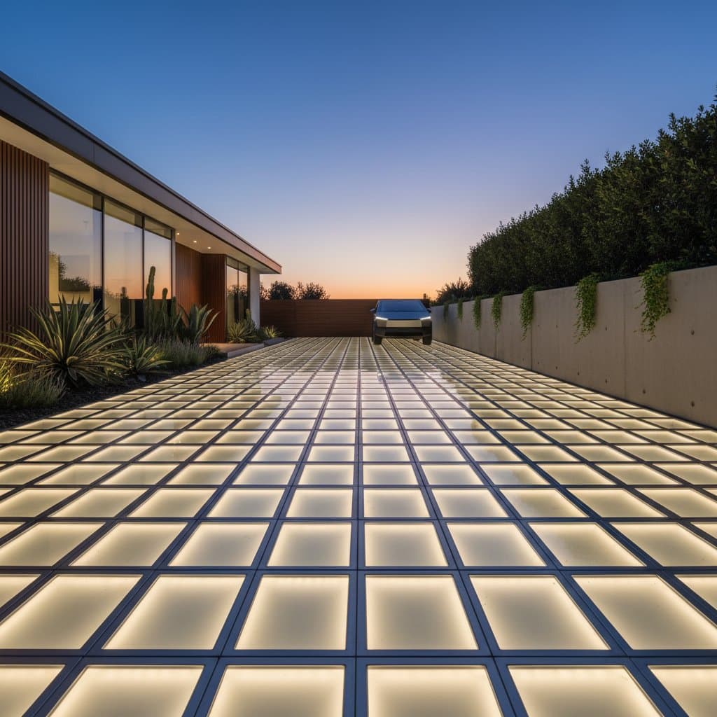 Solar Pavers Light Your Driveway Without Wiring