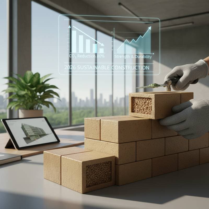 Zero-Cement Bricks Cut CO₂ by 80% While Matching Concrete Strength