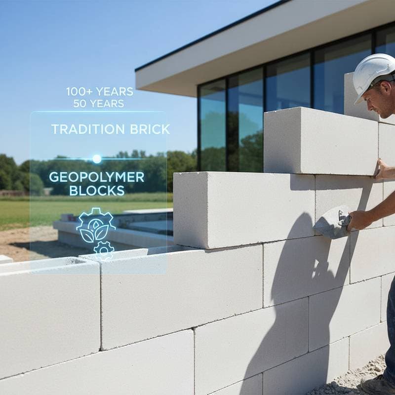 Image for Geopolymer Blocks Outlast Brick by 50 Years Easily