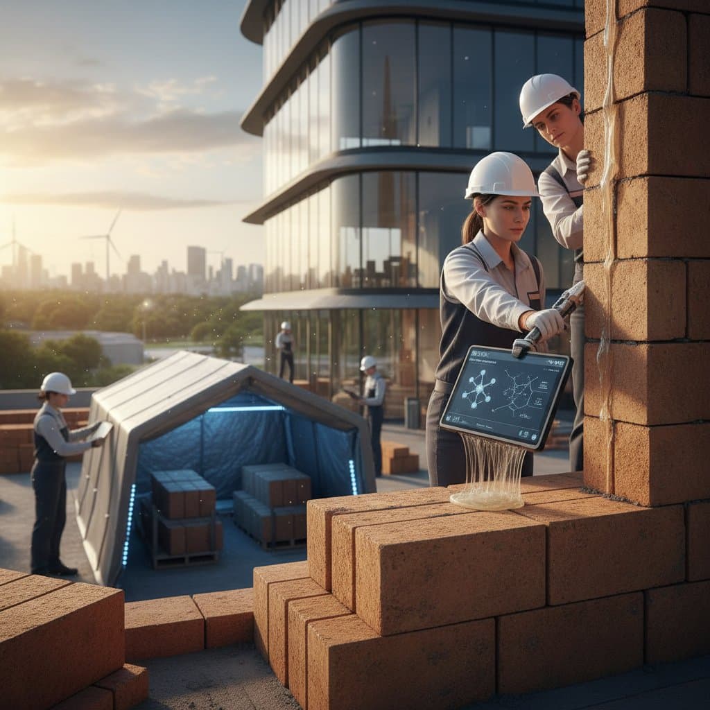 Image for Zero-Cement Bricks Cut Carbon at Material Source