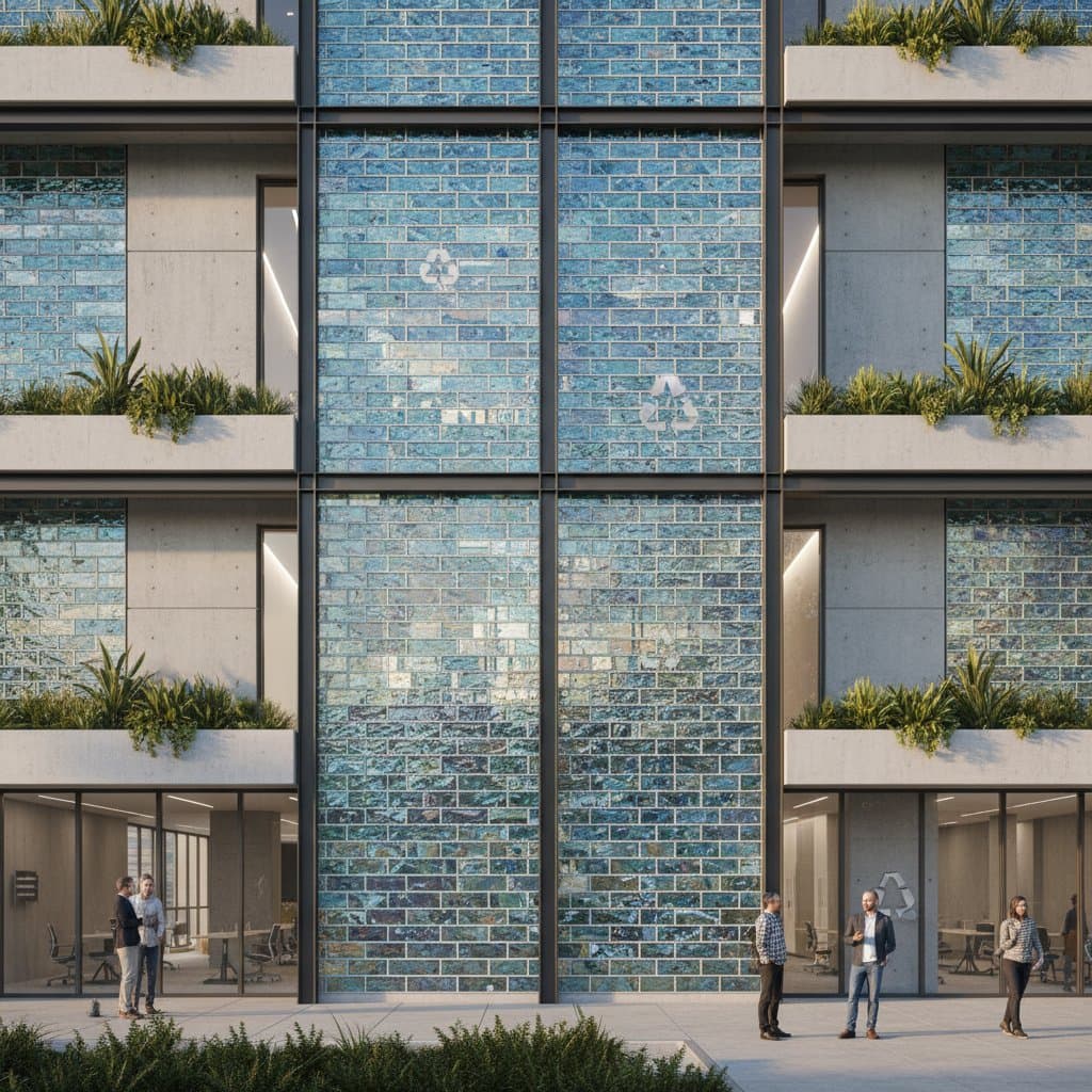 Recycled Glass Bricks Match Concrete at Half the Carbon
