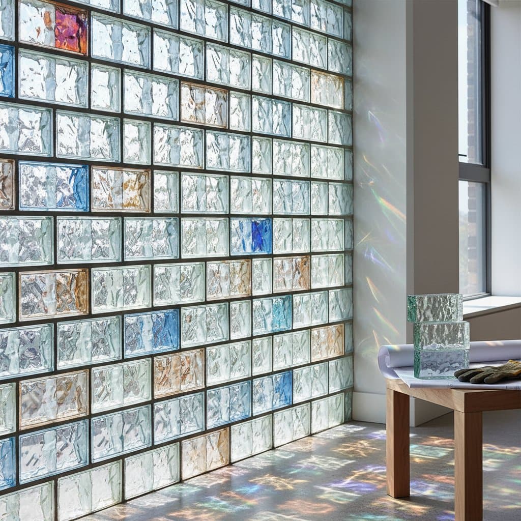 Recycled Glass Bricks Blend Strength With Light