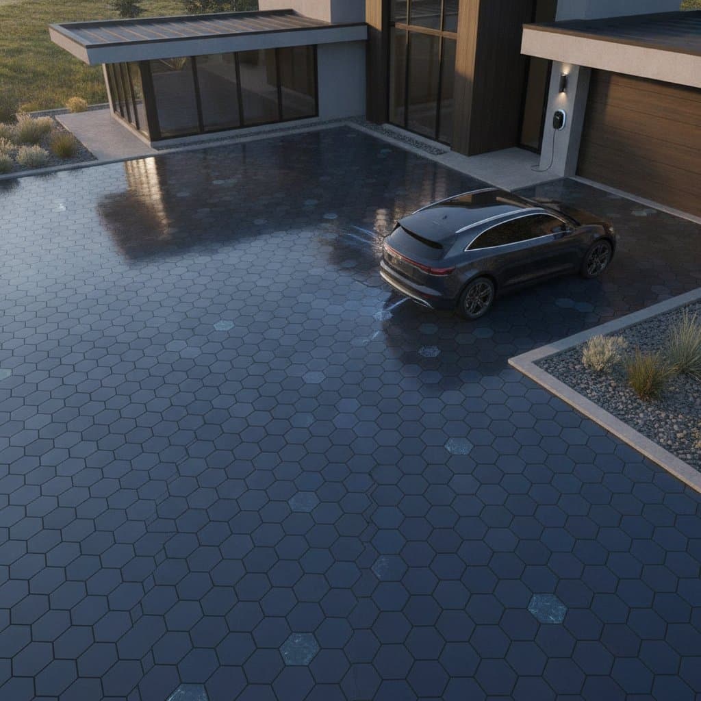 Solar Pavers Generate Power Where Your Car Parks