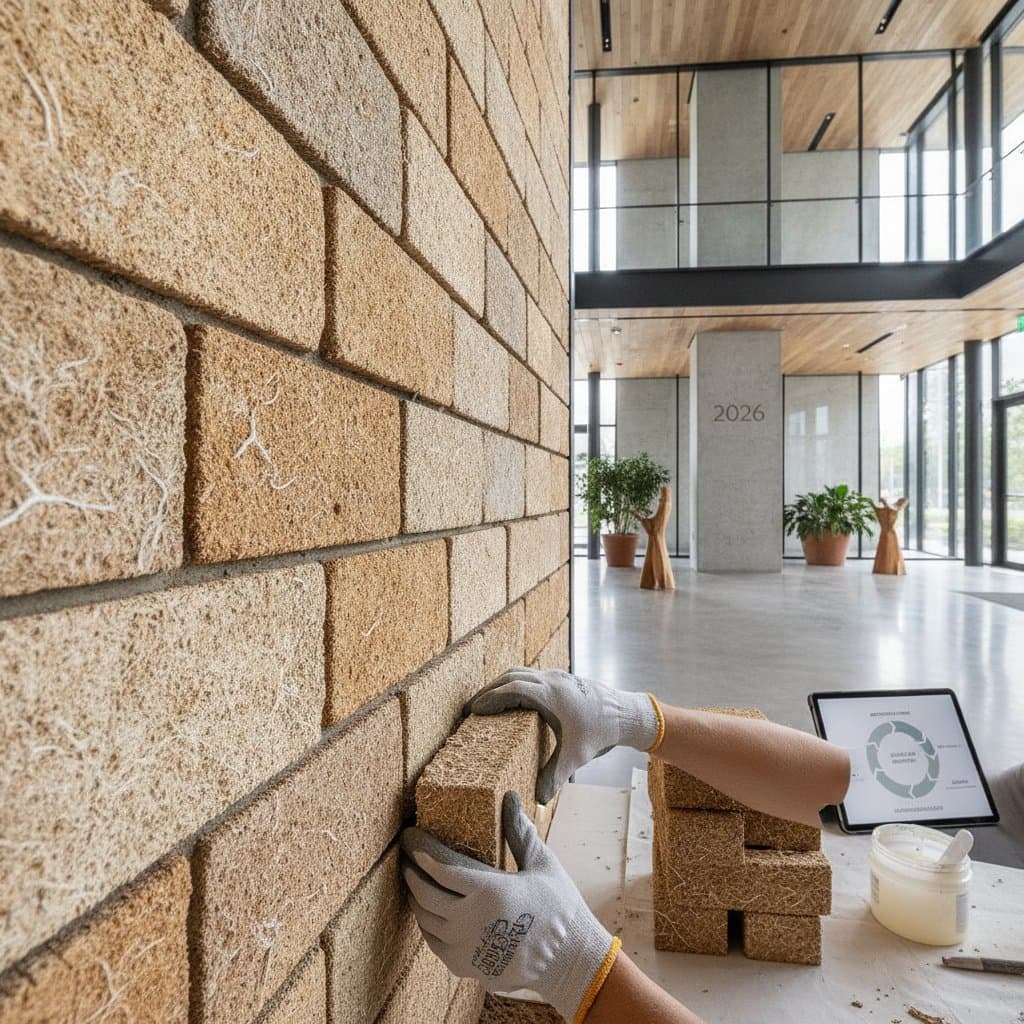 Featured image for Mycelium Bricks Grow Into Walls Without Firing