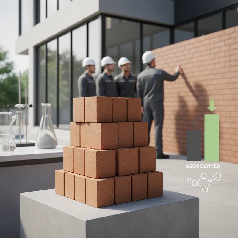 Geopolymer Bricks Cut Carbon by Half at Concrete Strength