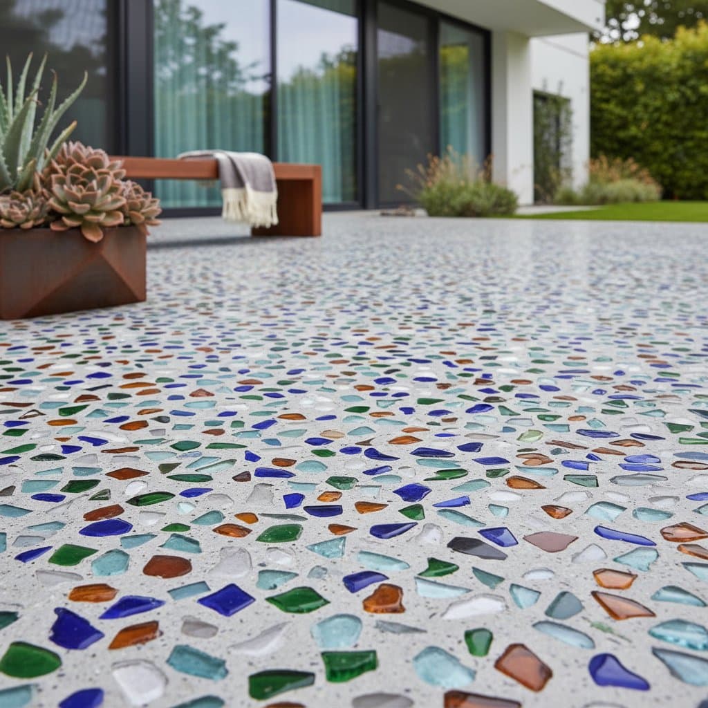 Featured image for Recycled Glass Cuts Costs and Adds Color to Concrete