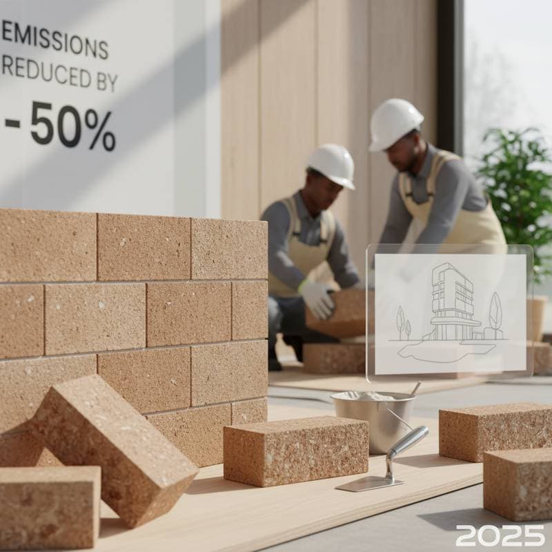 Featured image for Zero-Cement Bricks Cut Emissions by Half in 2025