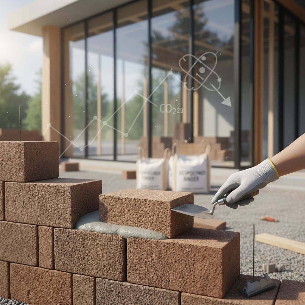 Featured image for Zero-Cement Bricks Cut Emissions by Half in Masonry