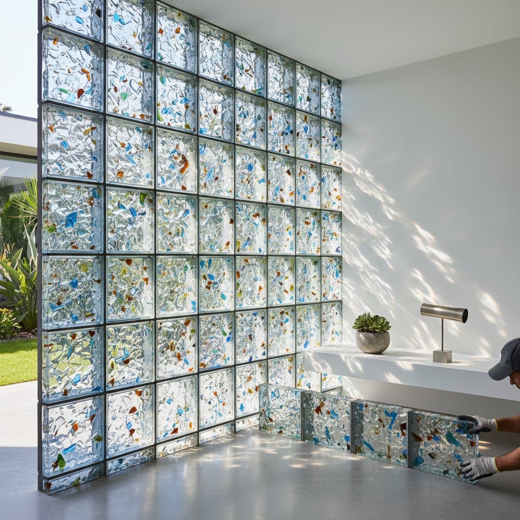 Featured image for Why Recycled Glass Masonry Beats Traditional Bricks