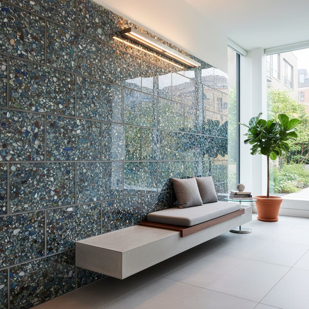 Recycled Glass Masonry Blends Sustainability with Creative Design