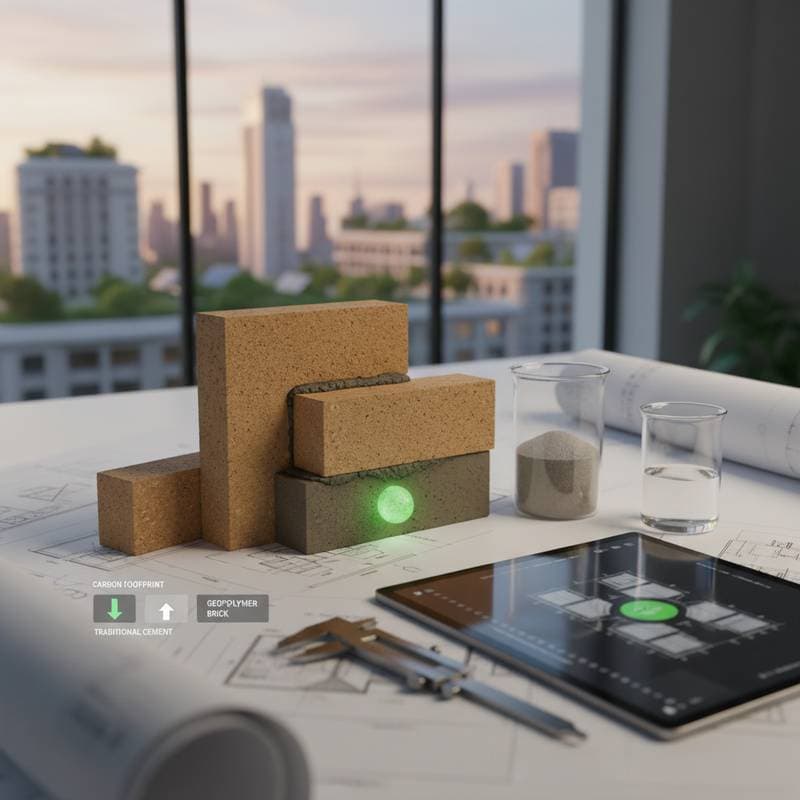 Featured image for Why Geopolymer Bricks Cut Carbon and Outlast Cement