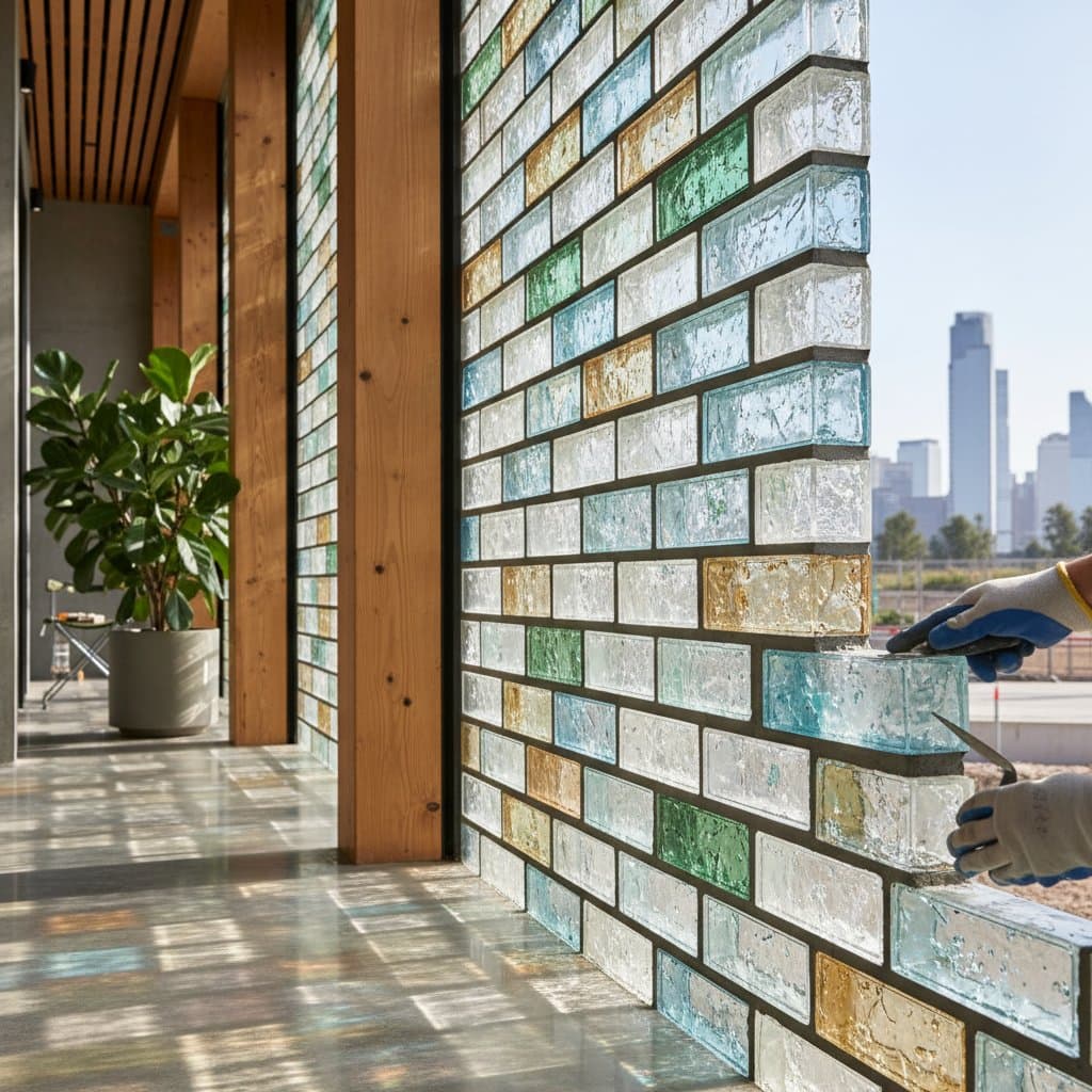 Featured image for Recycled Glass Bricks Cut Carbon While Adding Beauty