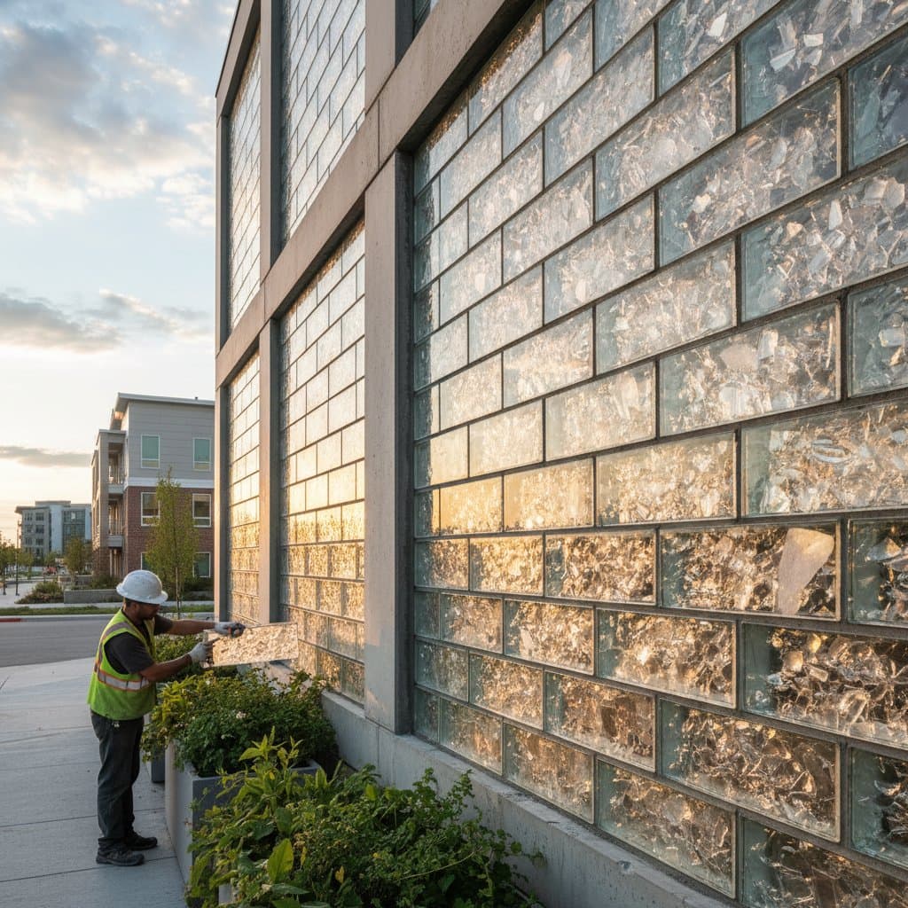 Featured image for Why Glass Bricks Cut Waste While Matching Concrete Strength