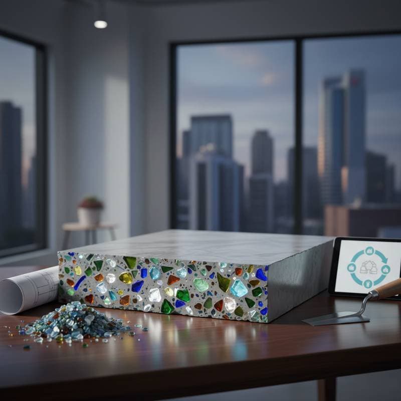 Recycled Glass Cuts Concrete Waste While Adding Strength