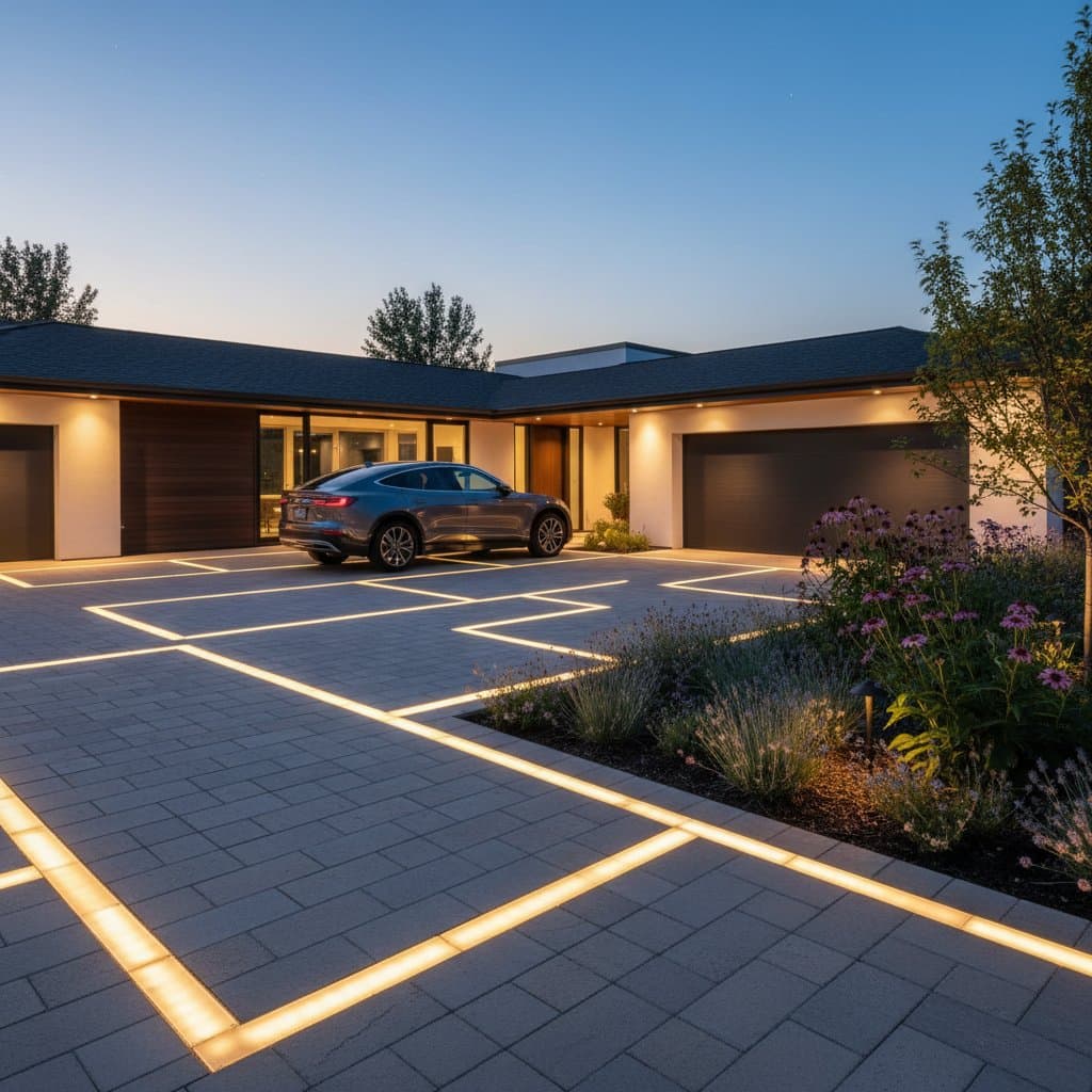 Solar Pavers Light Driveways Without Electric Bills