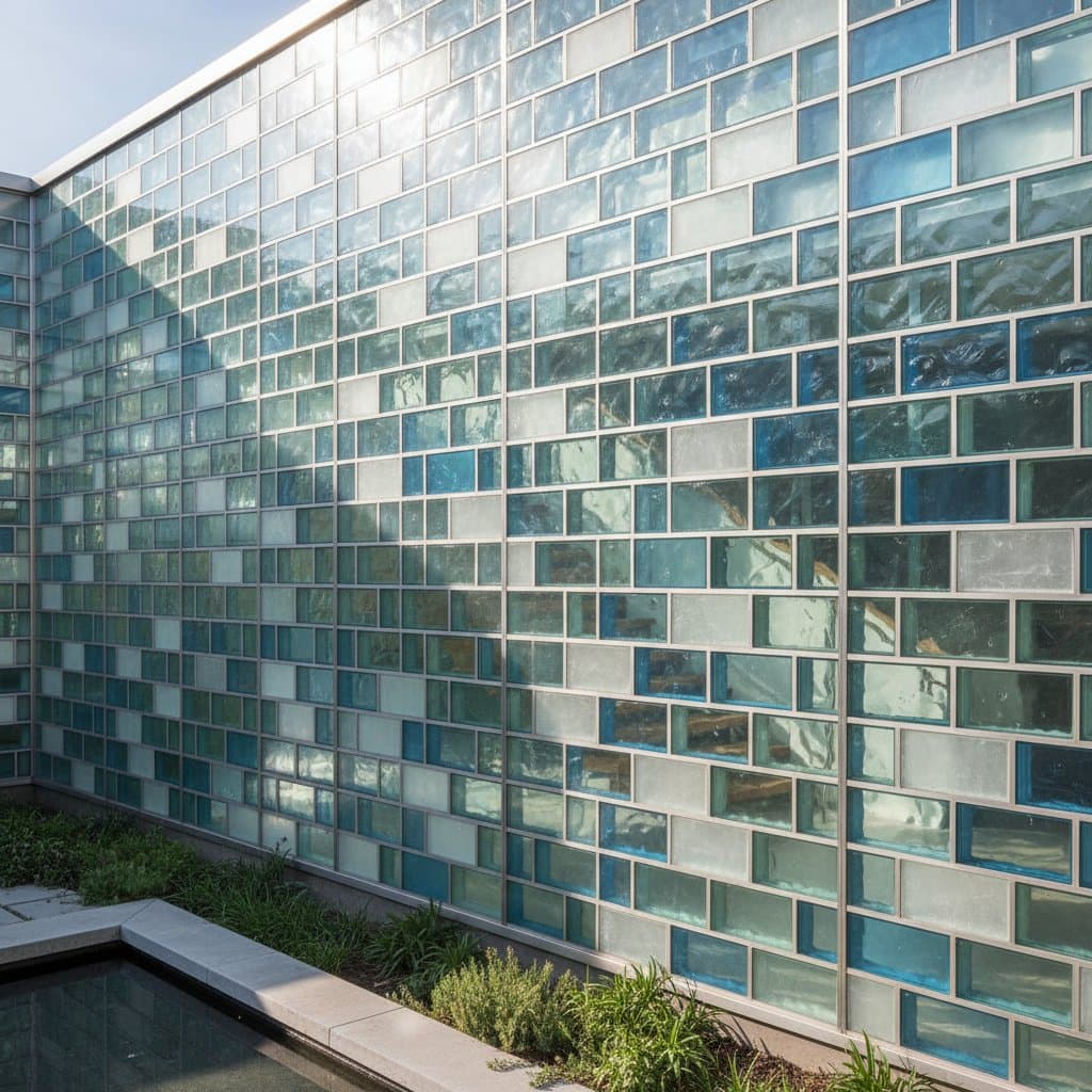 Recycled Glass Walls: 85% Sustainable at $80-$150/Sq Ft