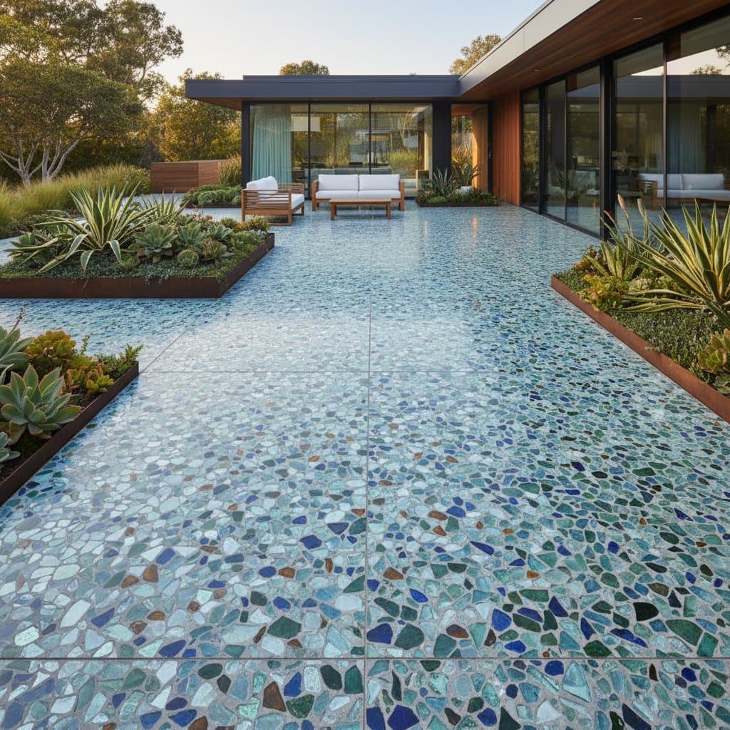 Recycled Glass Pavers Cost $12-24 Per Square Foot