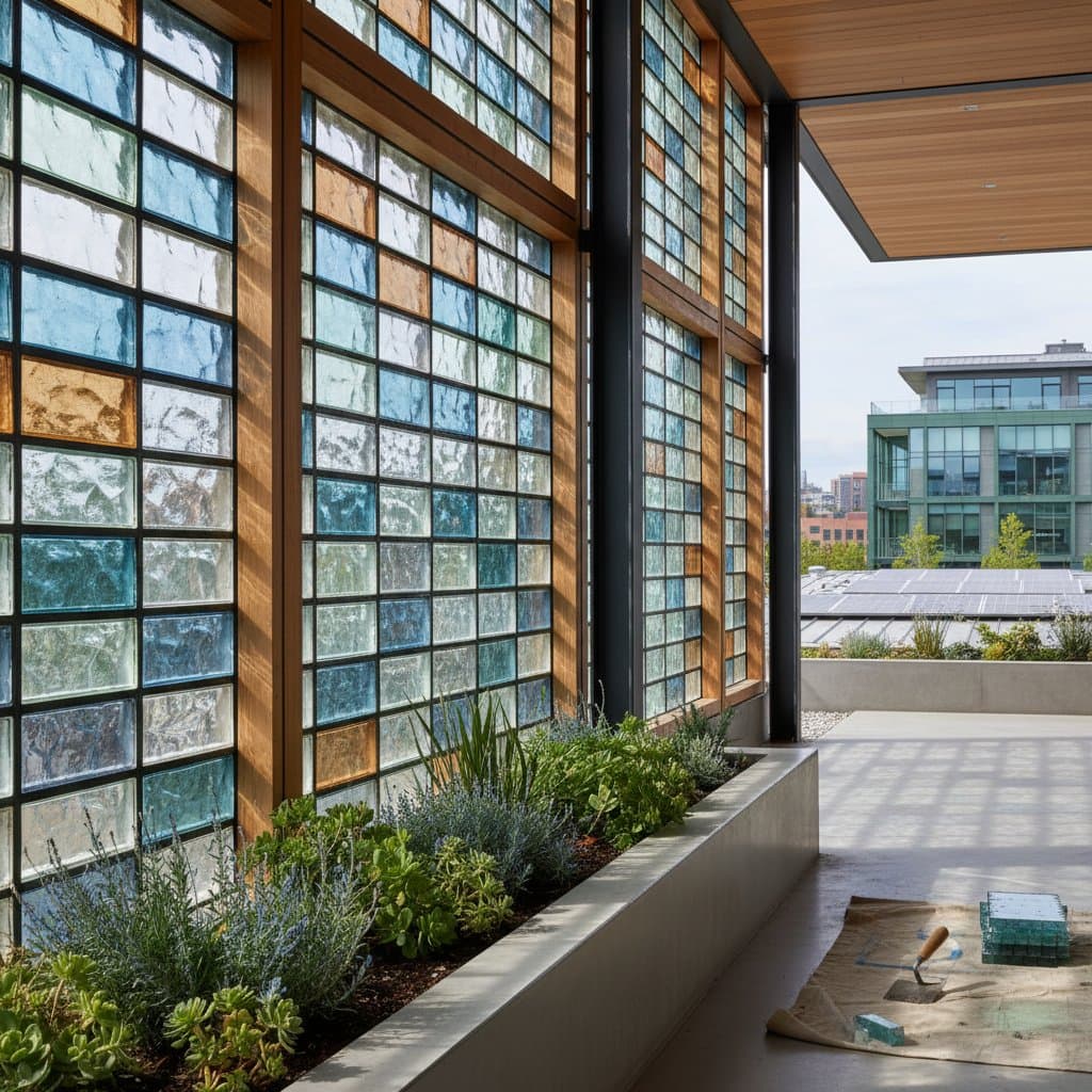 Featured image for Recycled Glass Bricks Bring Light and Cut Waste